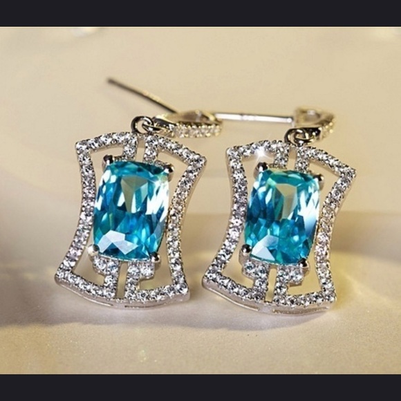 Aquamarine earrings - Picture 2 of 5